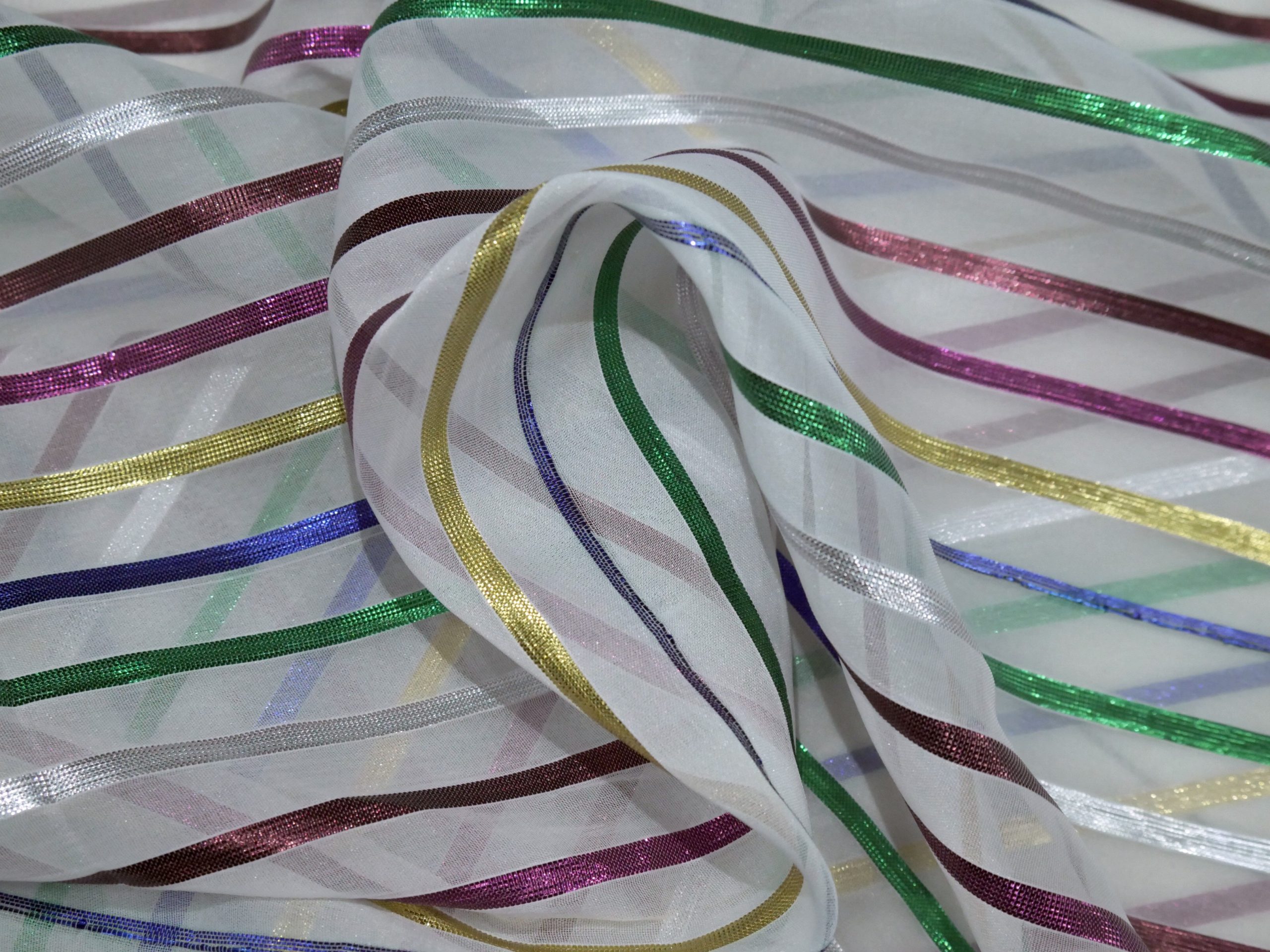 Poly Chiffon Lurex - Chiffon Fabric - Polyester Fabric - Lurex fabric - Cloth - Charu Creation